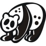Szablon do wyciania - Panda - rysowanie