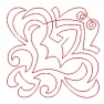 Kwadrat ornament - pikowanie 3
