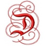 Litera D - gotycki monogram